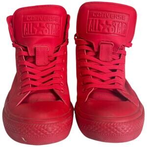 Converse Chuck Taylor Red Hightop Sneakers Red Sole Red Guard Mens 8 Womens 10